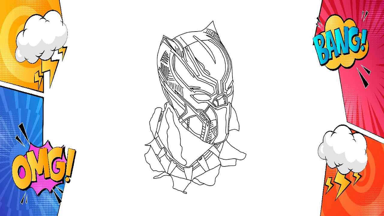 Black panther wakanda forever coloring pages tv heroes