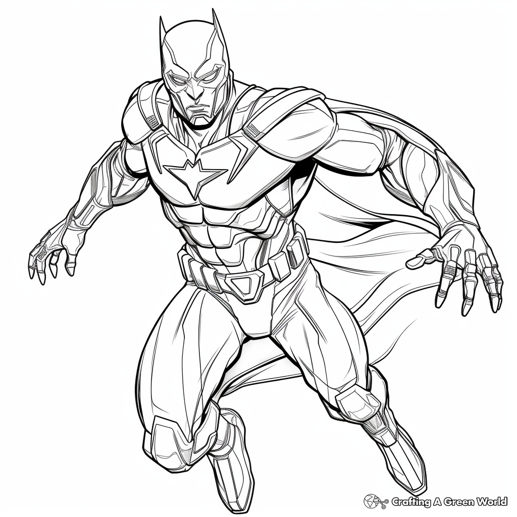 Superhero coloring pages