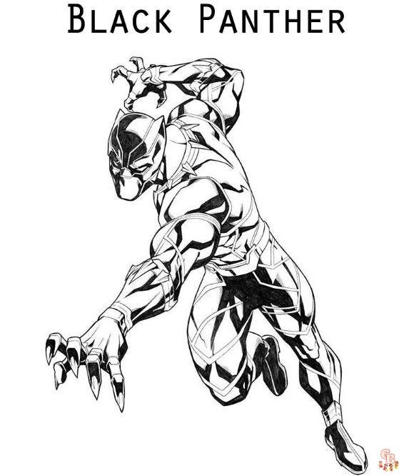Free black panther coloring pages