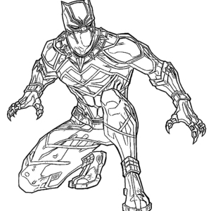 Black panther coloring pages printable for free download