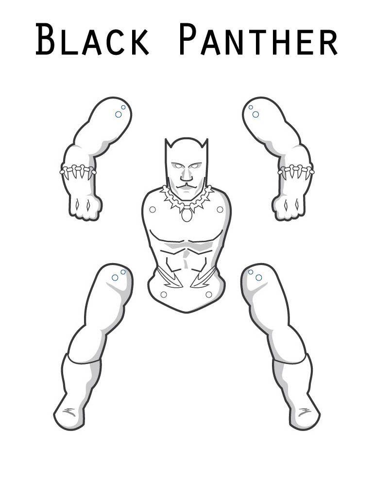 Black panther coloring pages