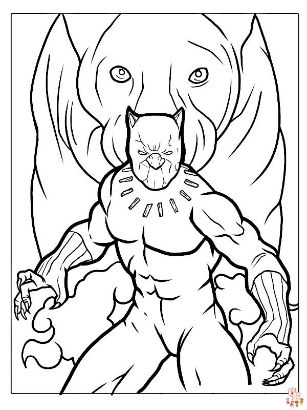 Top des pages ã coloriage black panther