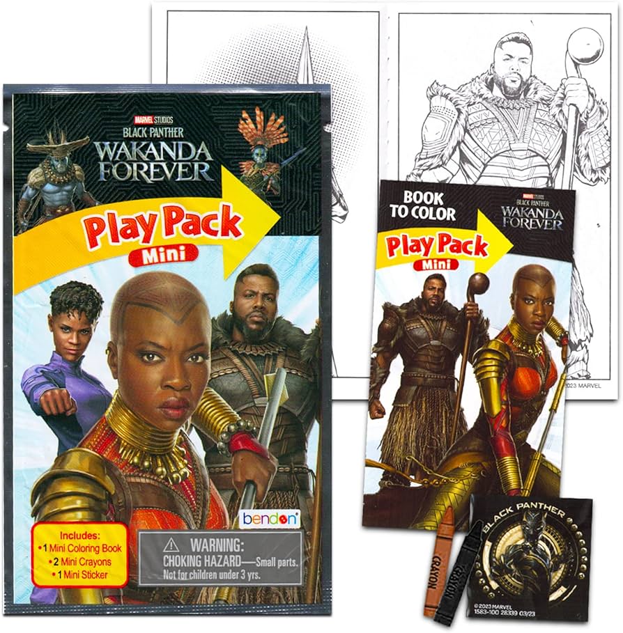Marvel black panther mini party favors set for kids