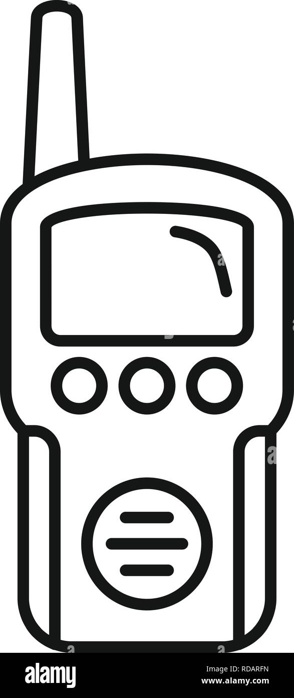 Walkie talkie toy icon outline walkie talkie toy vector icon for web design isolated on white background stock vector image art