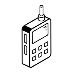 Walkie talkie outline vector images over