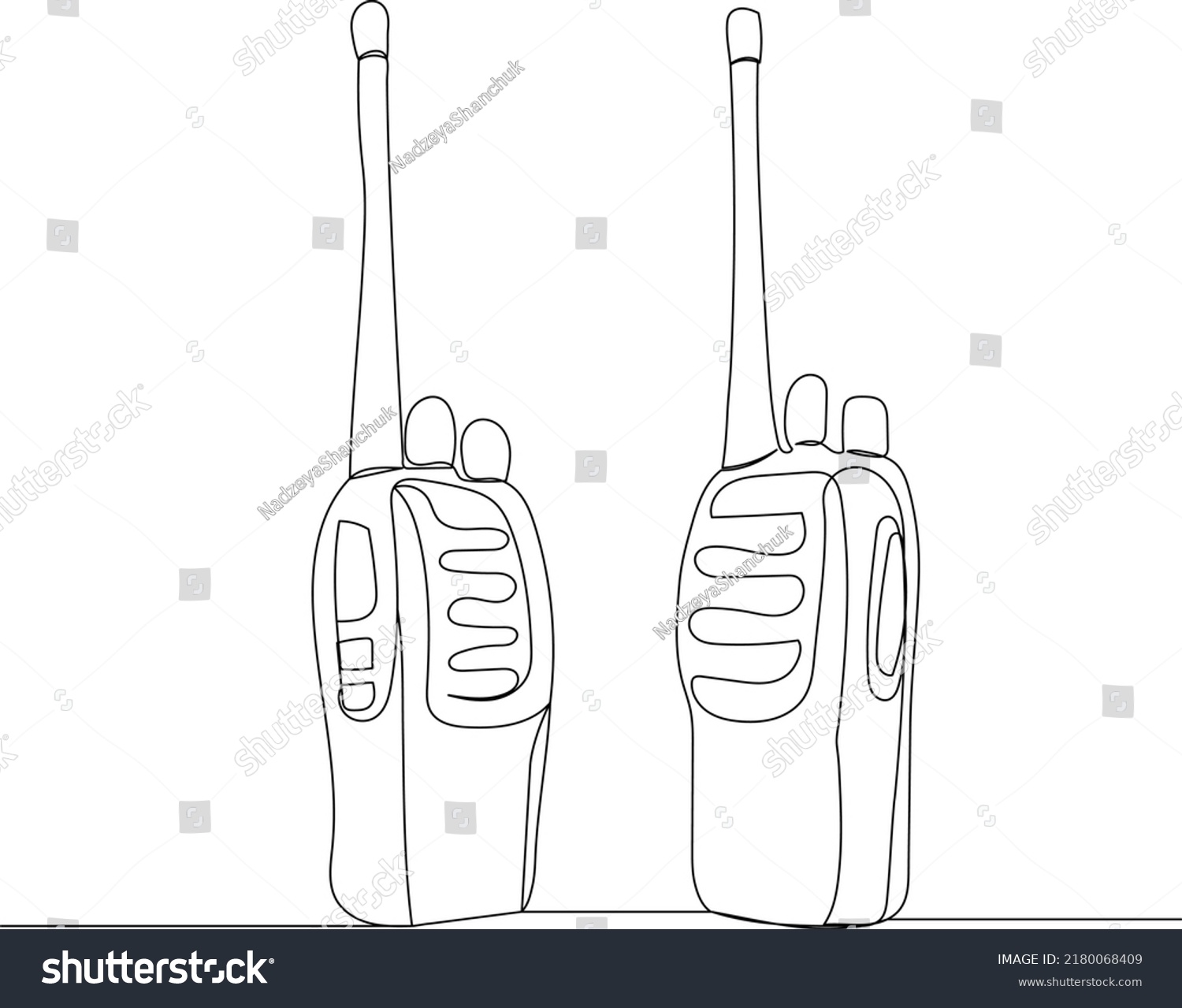 Walkie talkie isolated over royalty