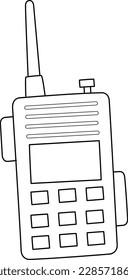 Radio walkie talkie isolated coloring page stock vector royalty free