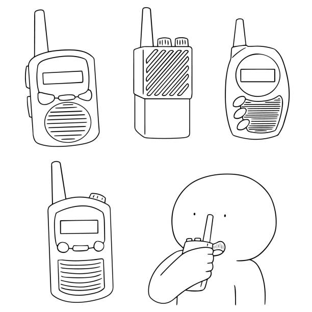 Walkie talkie stock illustration