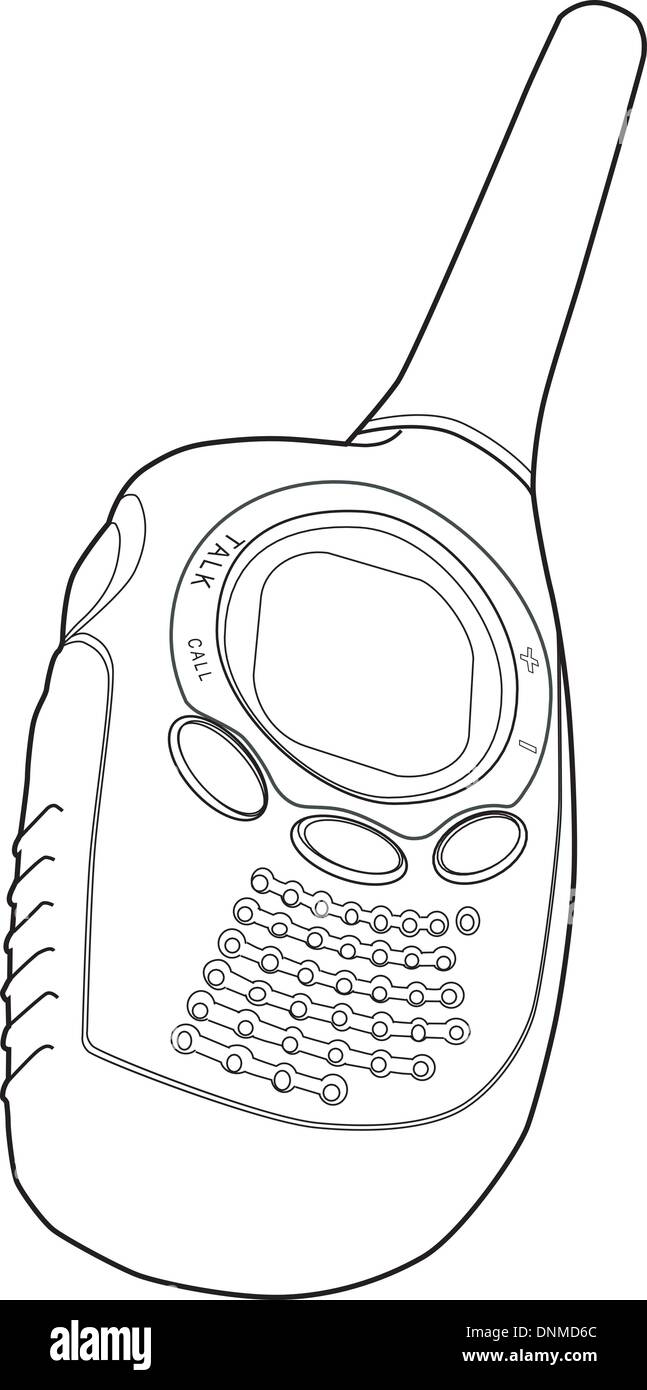 Black walkie talkie vector black and white stock photos images