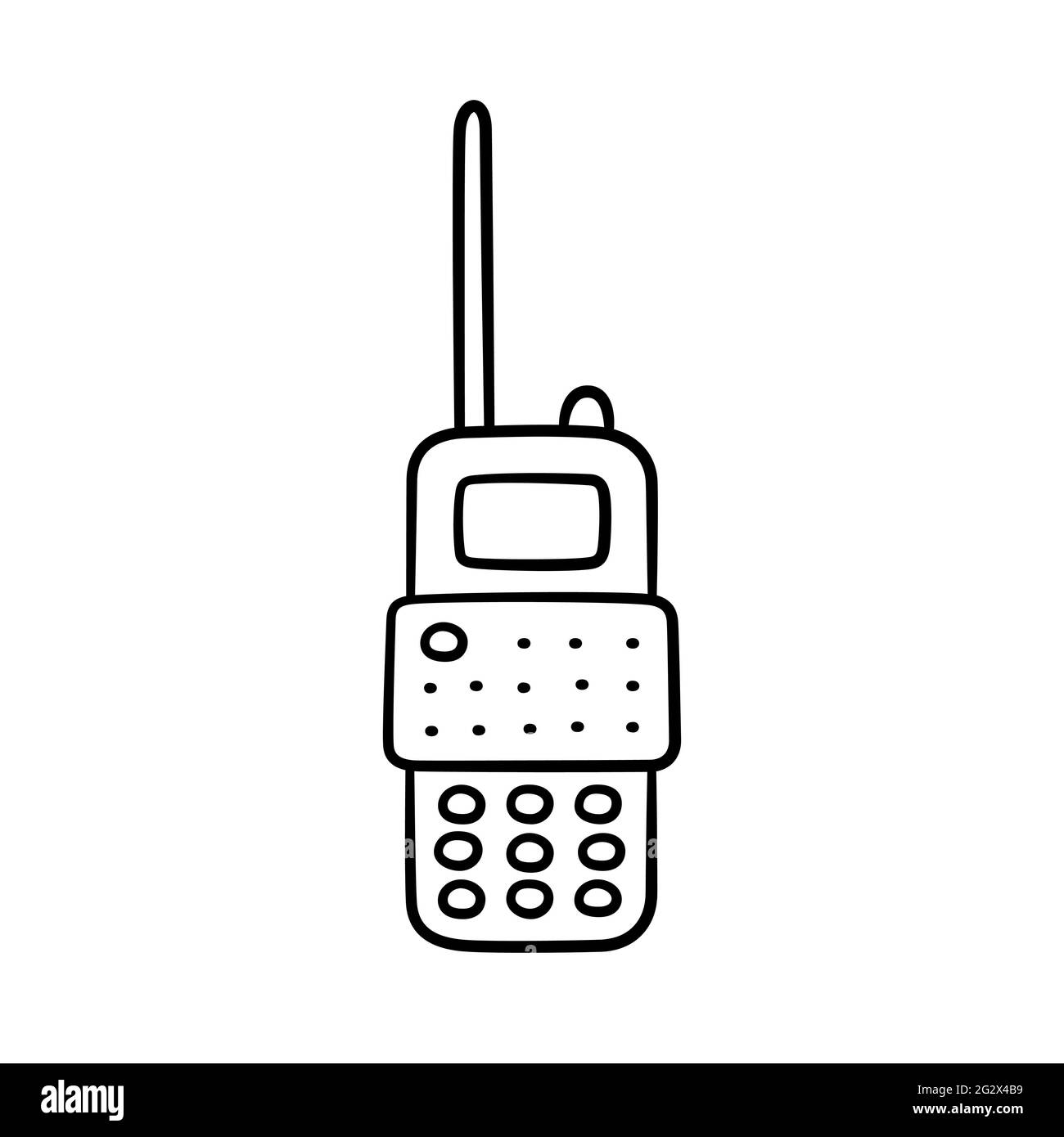 Walkie talkie white background black and white stock photos images
