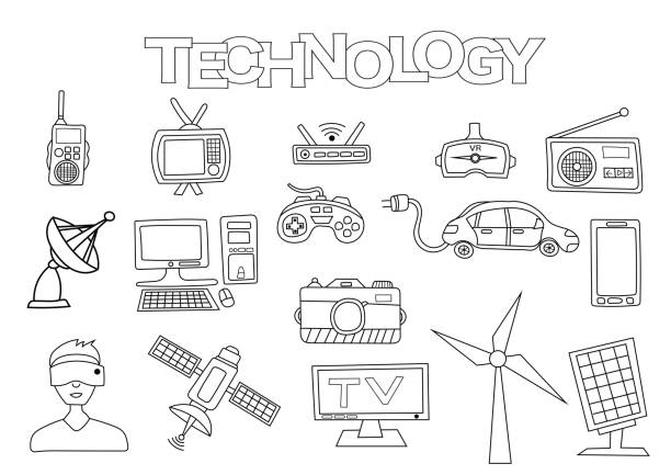 Walkie talkie drawing stock illustrations royalty