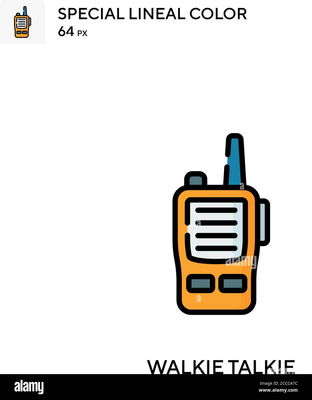 Walkie talkie special lineal color icon illustration symbol design template for web mobile ui element perfect color modern pictogram on editable str stock vector image art