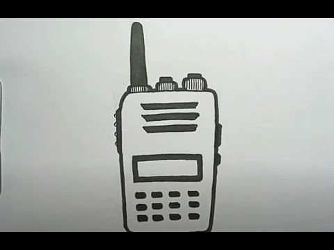 How to draw a walkie talkie step by step