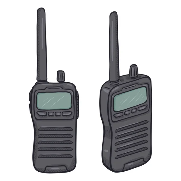 Cartoon gray walkie talkie isolated white background stock vector by nikiteev