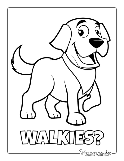 Free dog coloring pages for kids adults