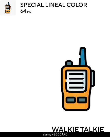 Walkie talkie special lineal color icon illustration symbol design template for web mobile ui element perfect color modern pictogram on editable str stock vector image art