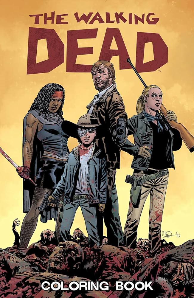 The walking dead coloring book kirkman robert adlard charlie books