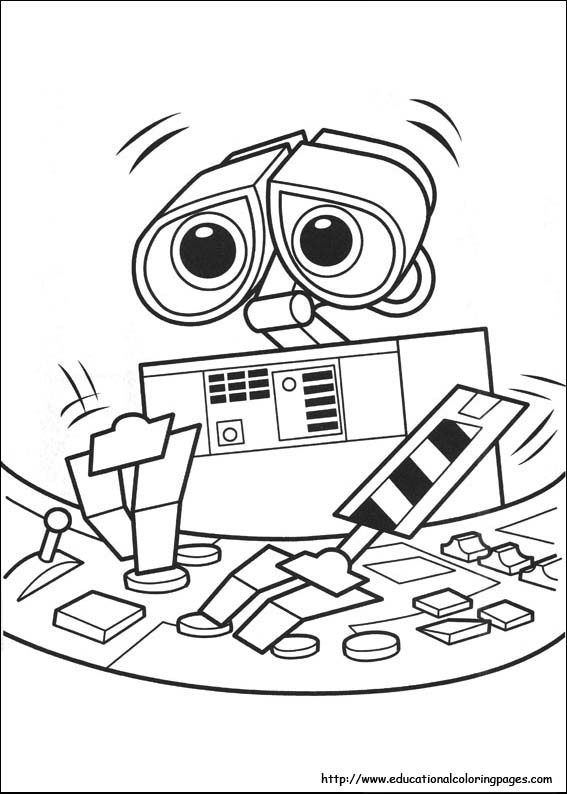 Wall e coloring pages
