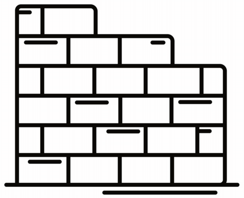 Brick wall coloring page free printable coloring pages