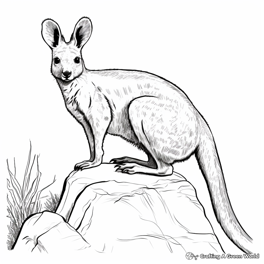 Wallaby coloring pages