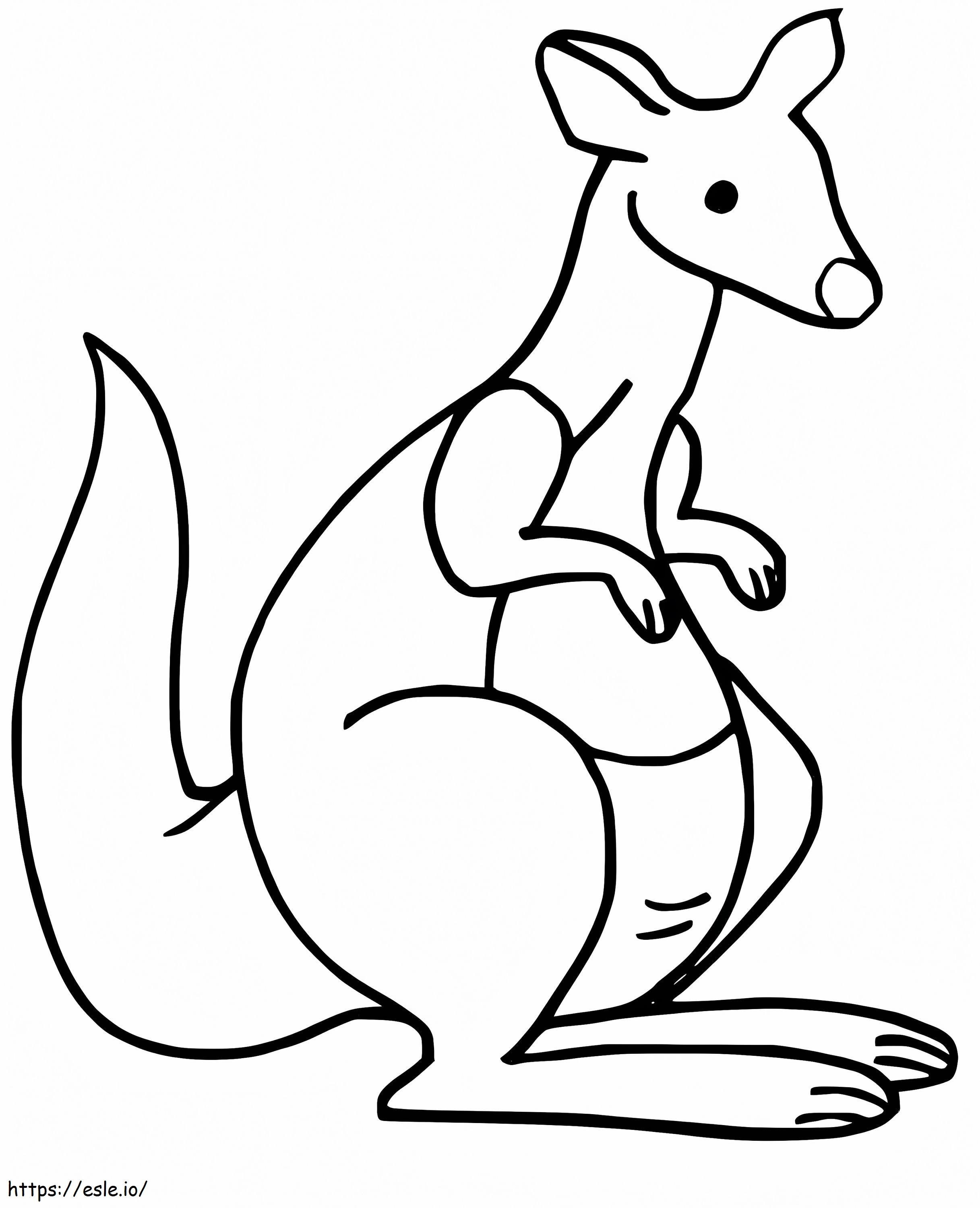 Wallaby printable coloring page