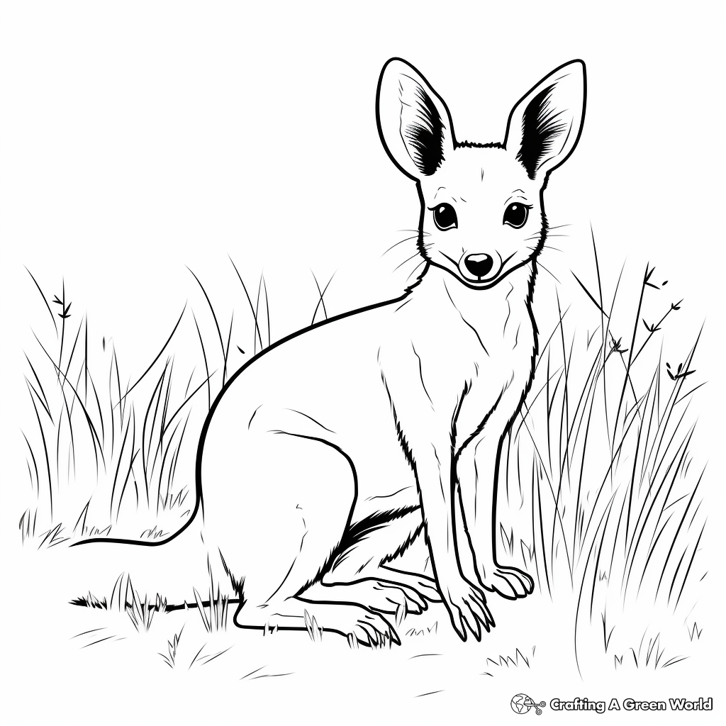 Wallaby coloring pages