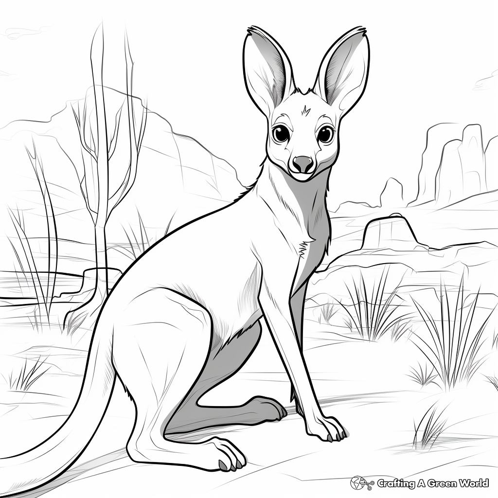 Wallaby coloring pages