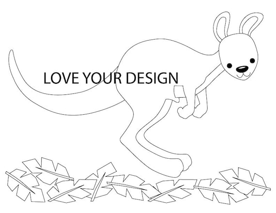 Wallaby pin the tail on the wallaby game free coloring page instant download you print