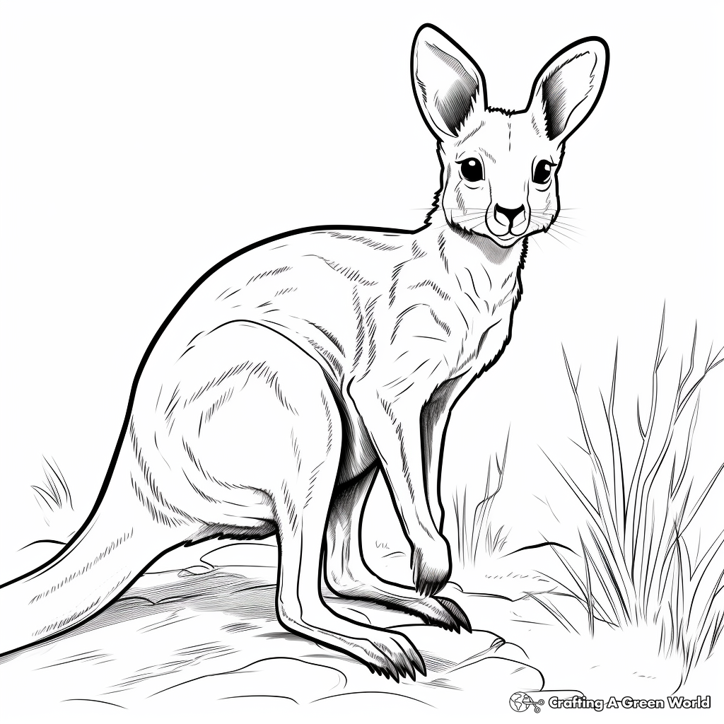 Wallaby coloring pages
