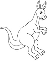 Australian wallaby coloring page sheet
