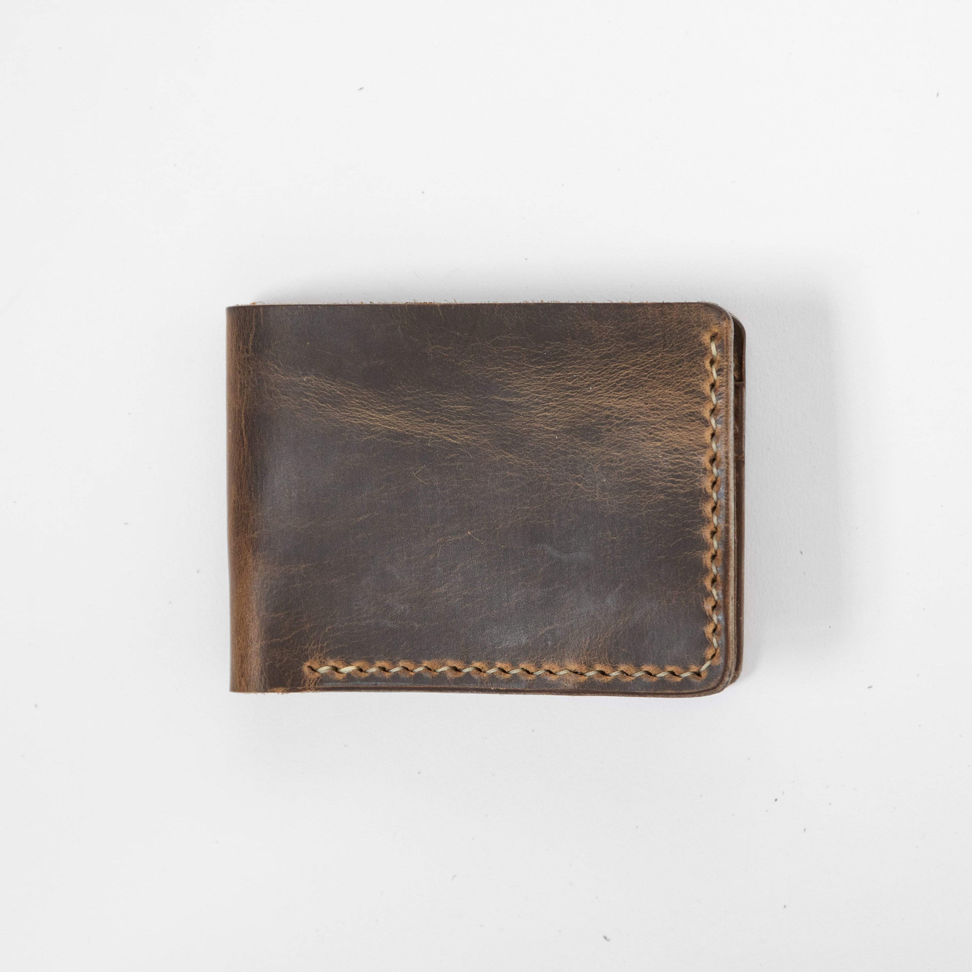 Leather mens wallet crazy horse billfold wallet wallets by kmm co â kmm co