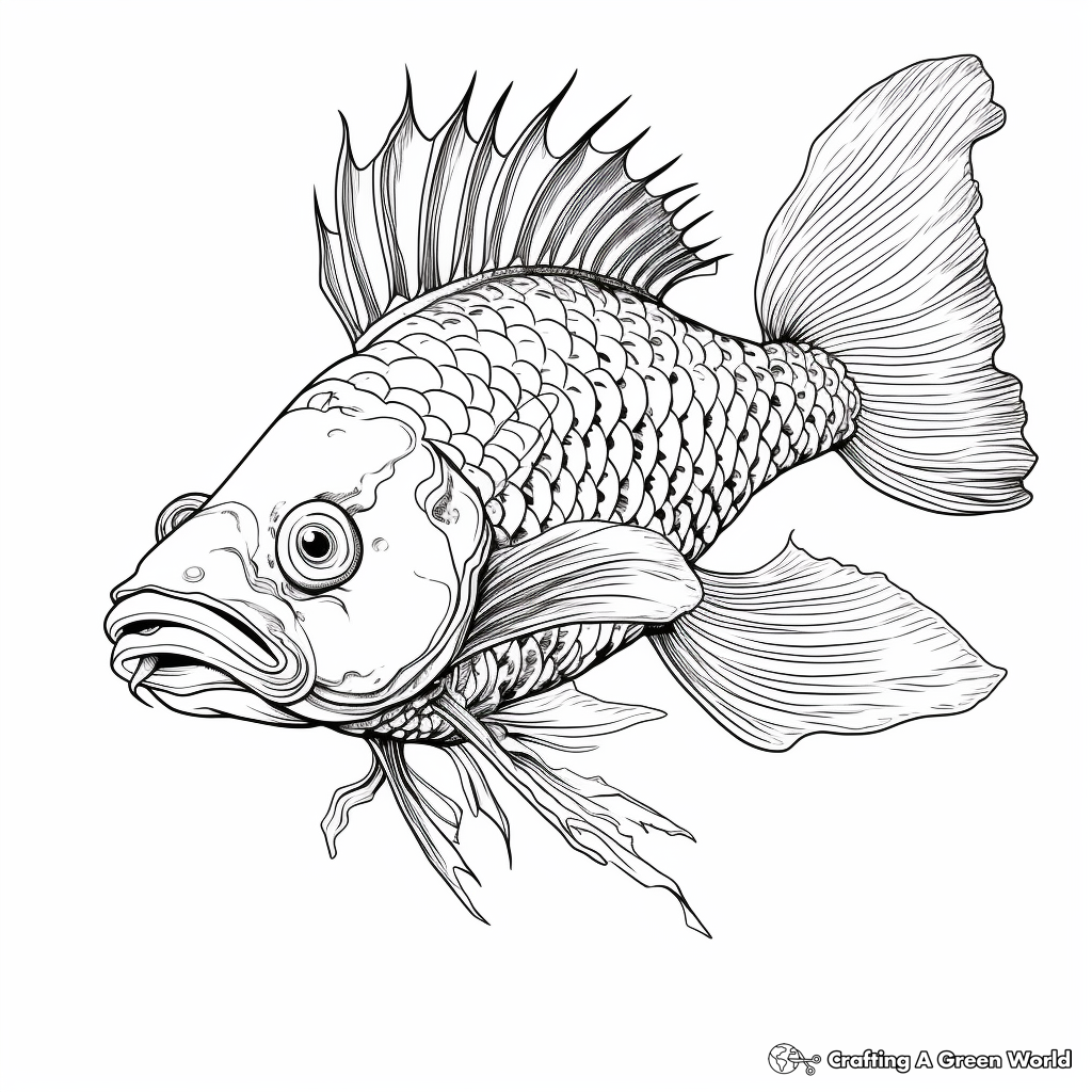 Dragon fish coloring pages