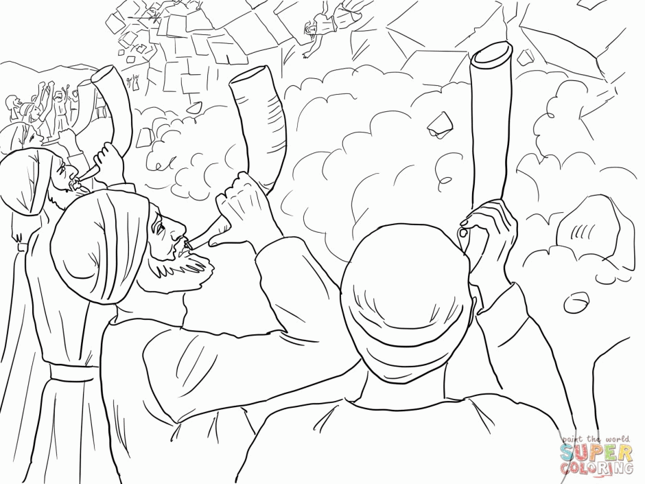 Free joshua and the wall of jericho coloring pages download free joshua and the wall of jericho coloring pages png images free cliparts on clipart library