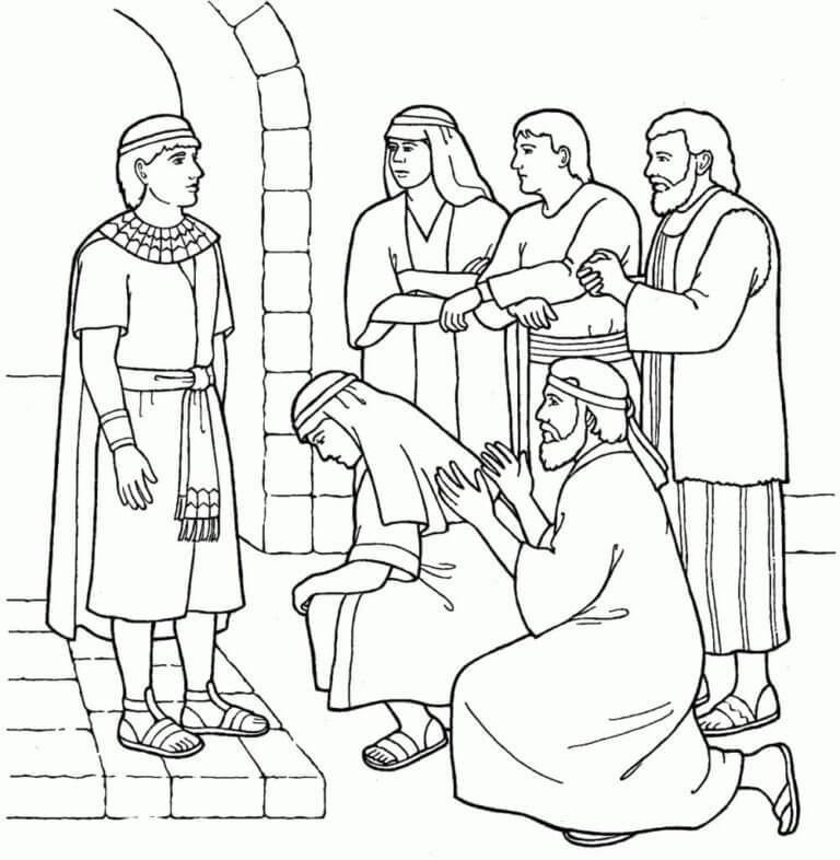 Joseph and his brothers coloring page