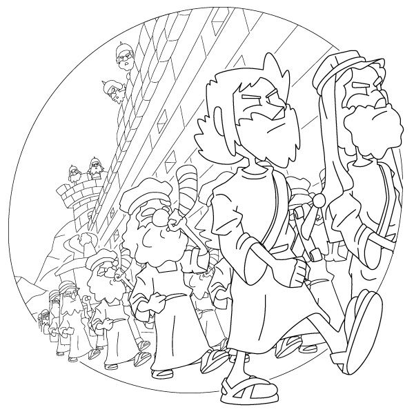 Christian clipartsnet march around the wall of jericho bible coloring pages bible coloring bible illustrations