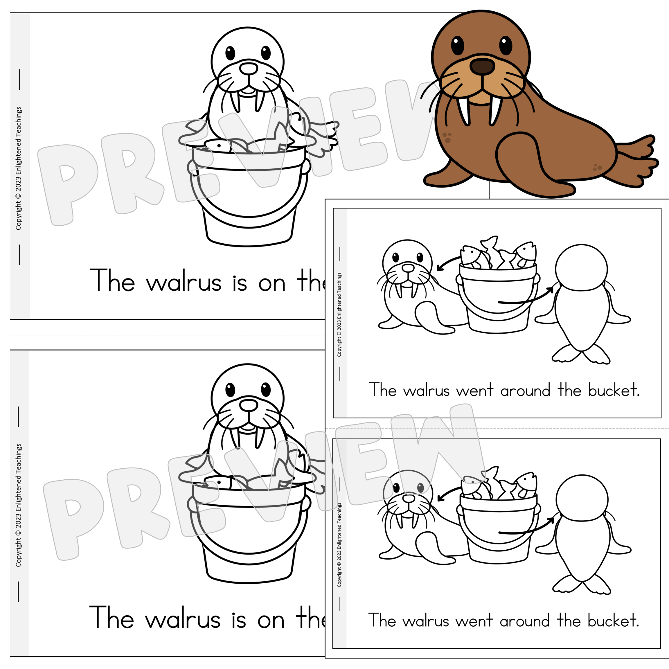 Zoo walrus prepositions emergent reader reference guide zoo prepositions made by teachers