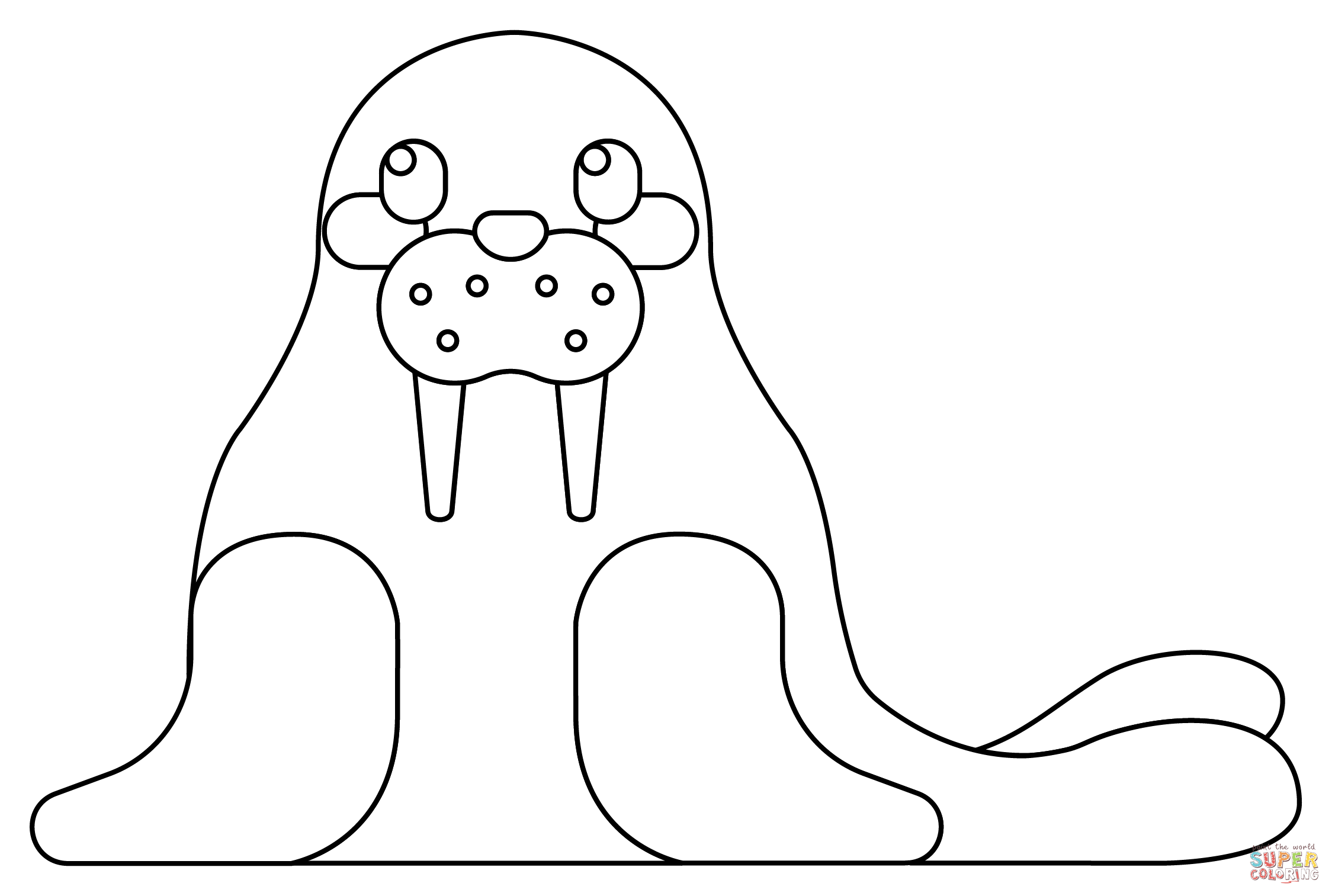 Walrus coloring page free printable coloring pages