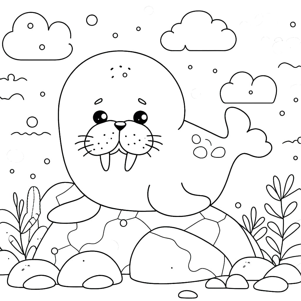 Walrus coloring pages