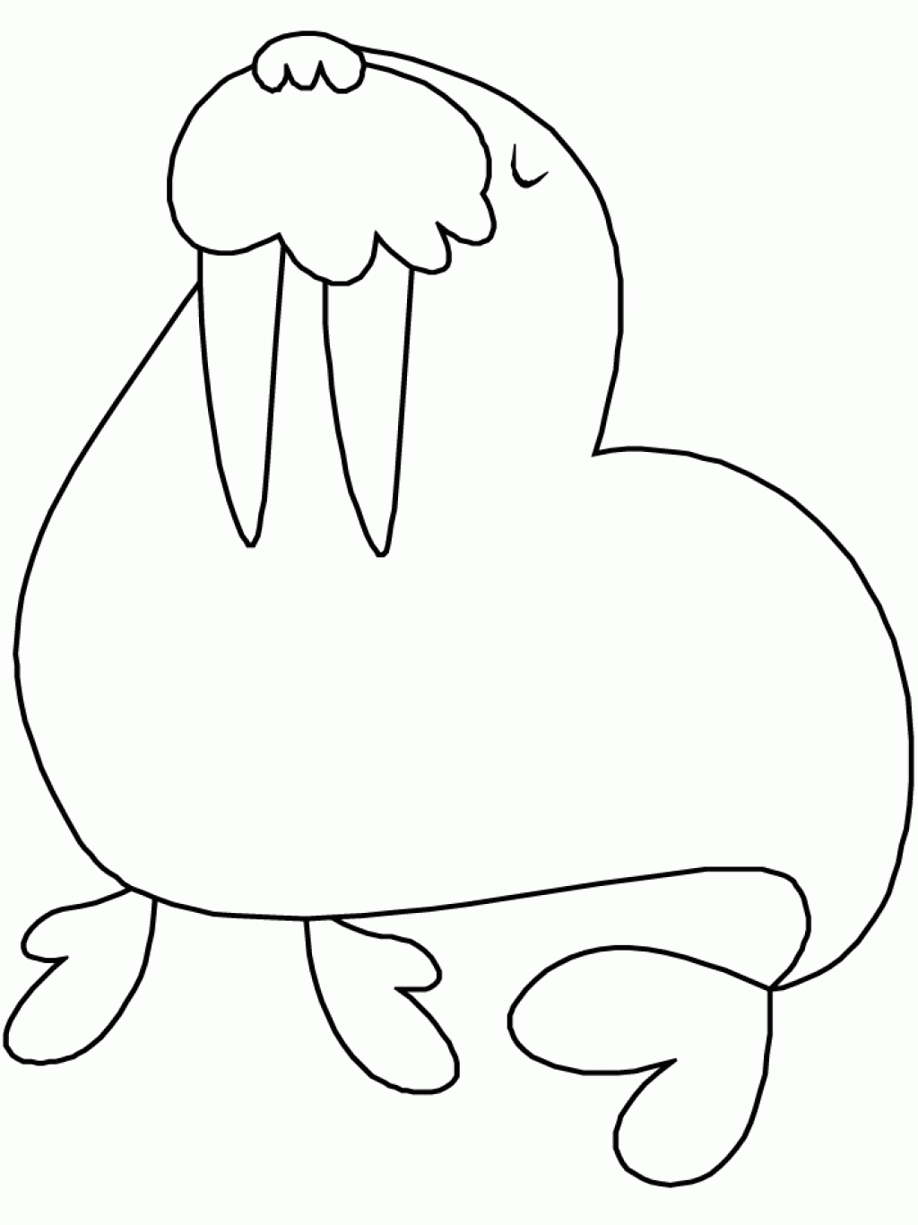 Free printable walrus coloring pages for kids