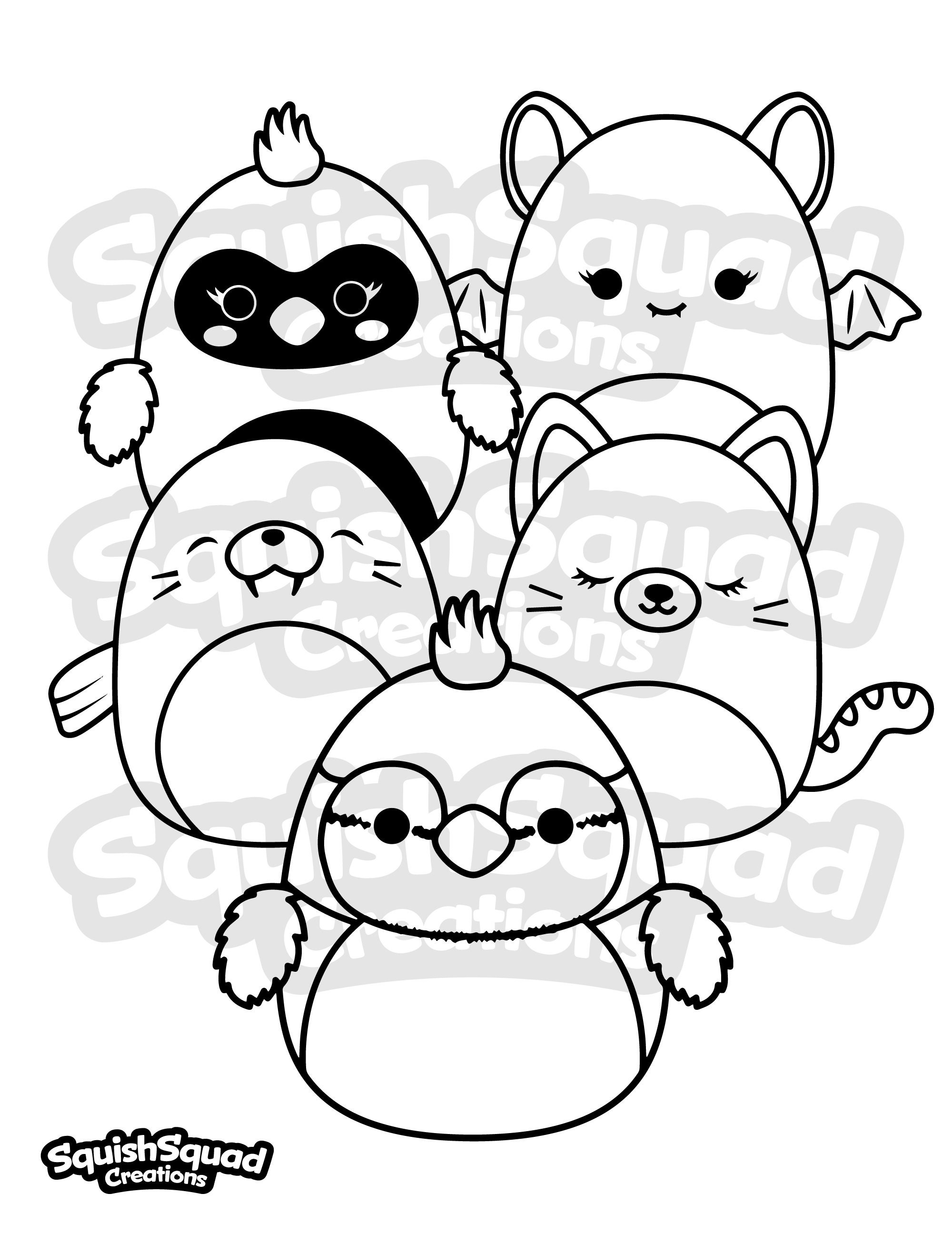 Squishmallow coloring page printable squishmallow coloring page squishmallow downloadable coloring sheet coloring page for kids