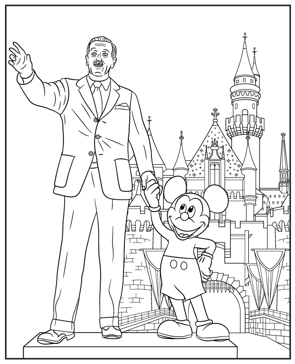 Walt disney coloring pages disneyland