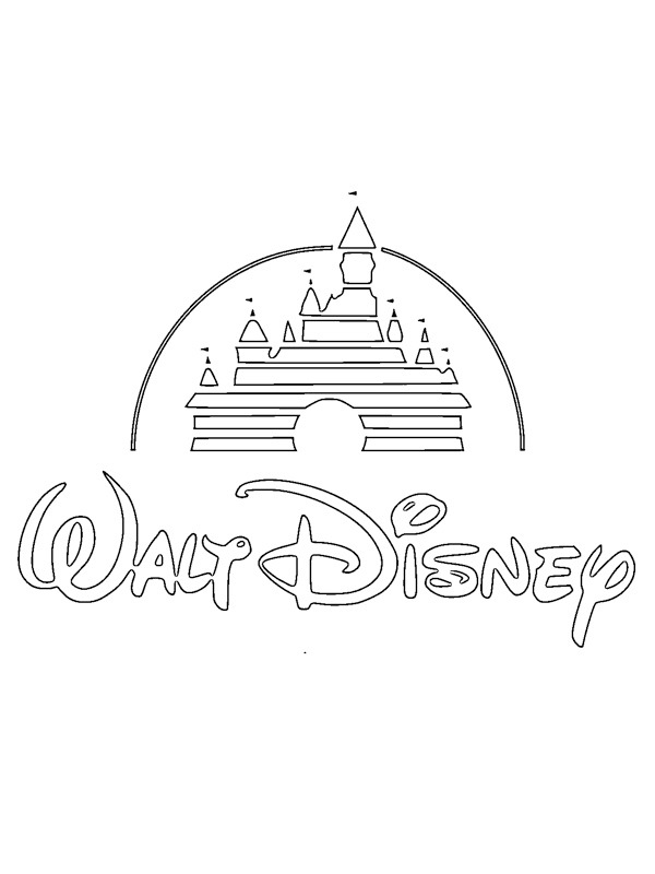 Walt disney logo coloring page