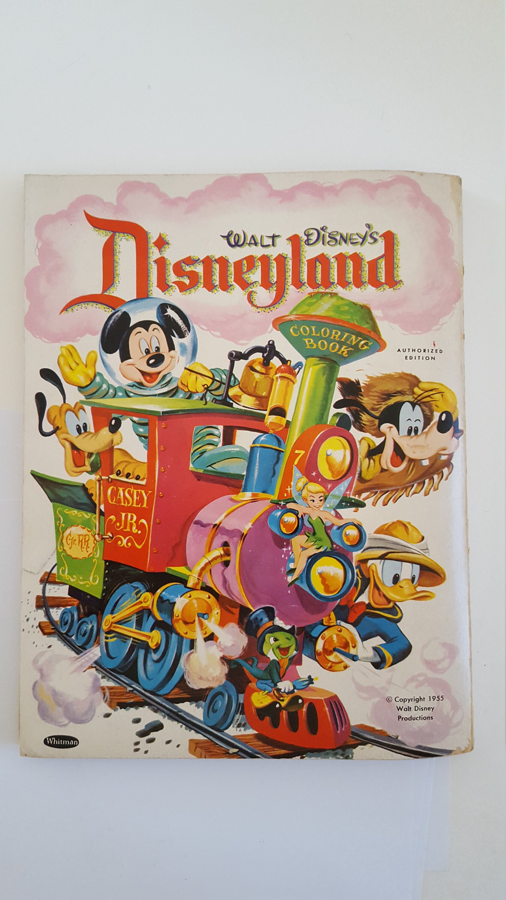 Vintage rare authorized edition coloring book of walt disneys disneyland no with some pages colored
