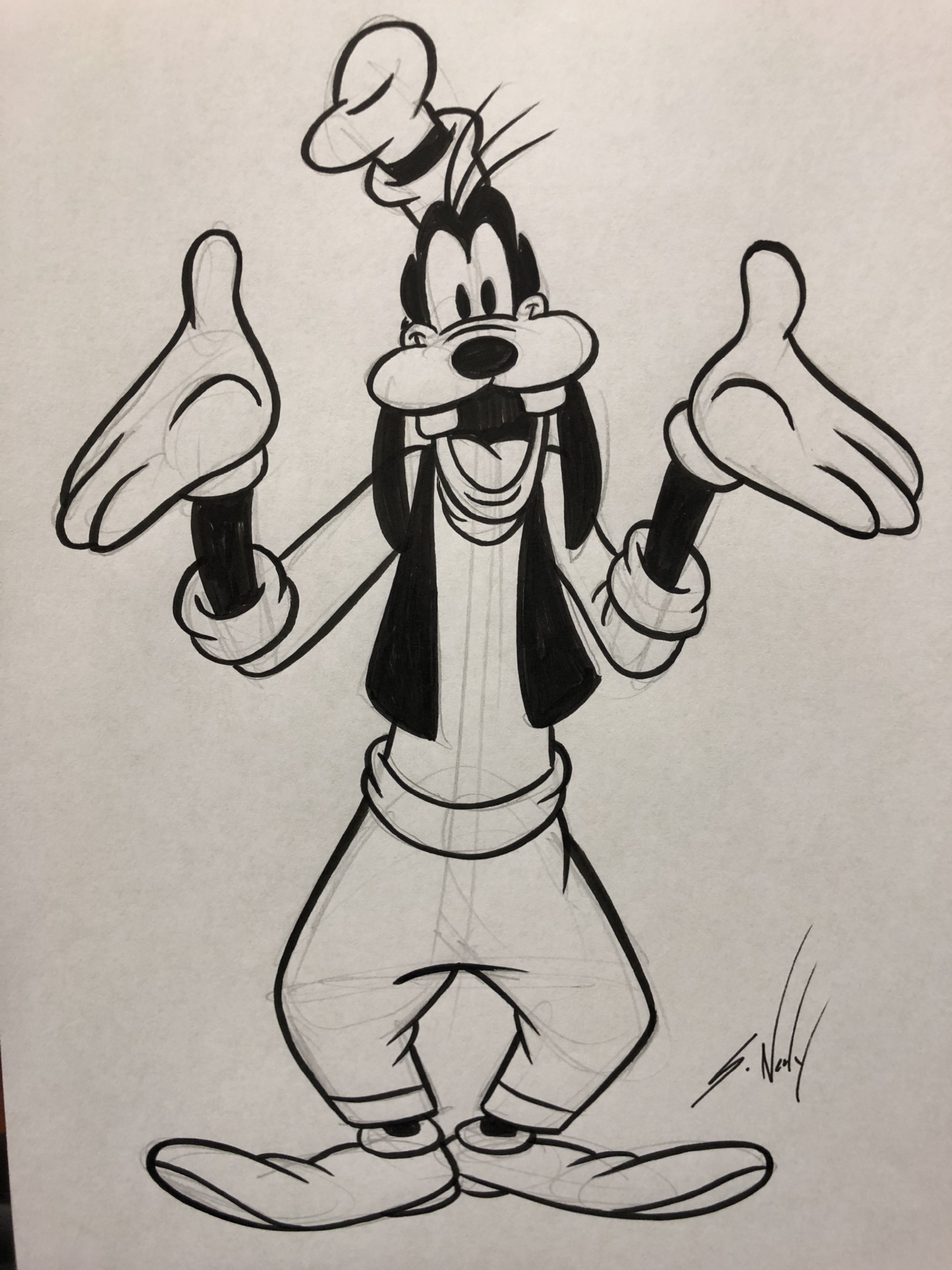 Disney coloring book mickey mouse club house original sketch from the artist scott neely in roland benton s disney coloring book art scott neely ic art gallery room