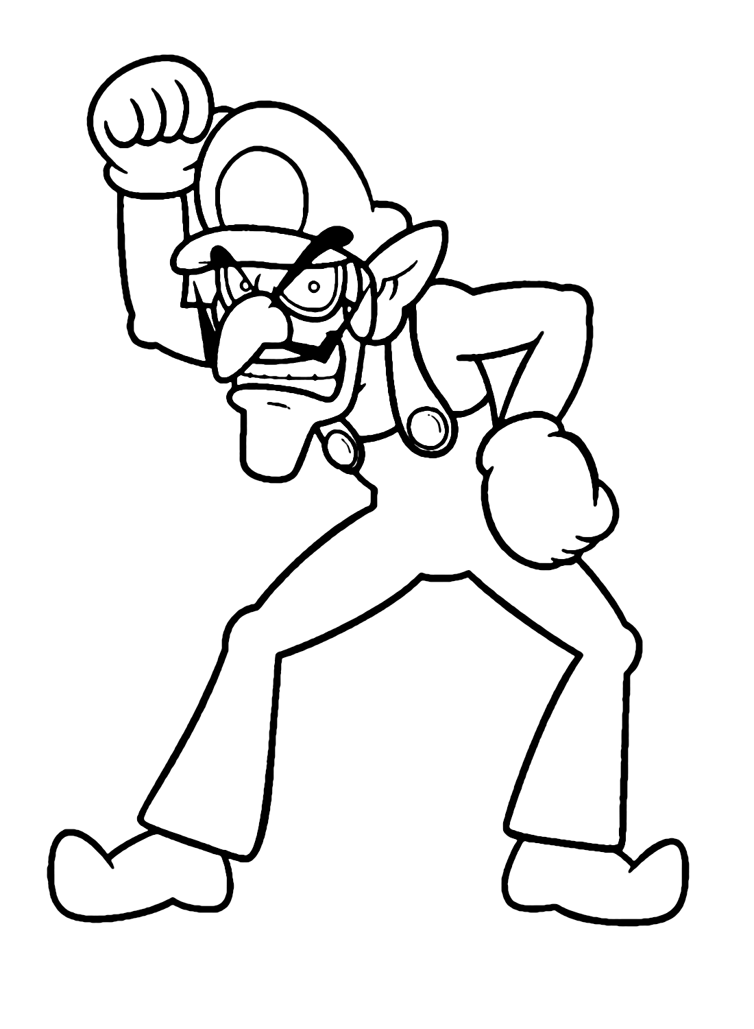 Waluigi coloring pages