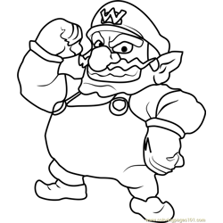 Waluigi coloring page for kids