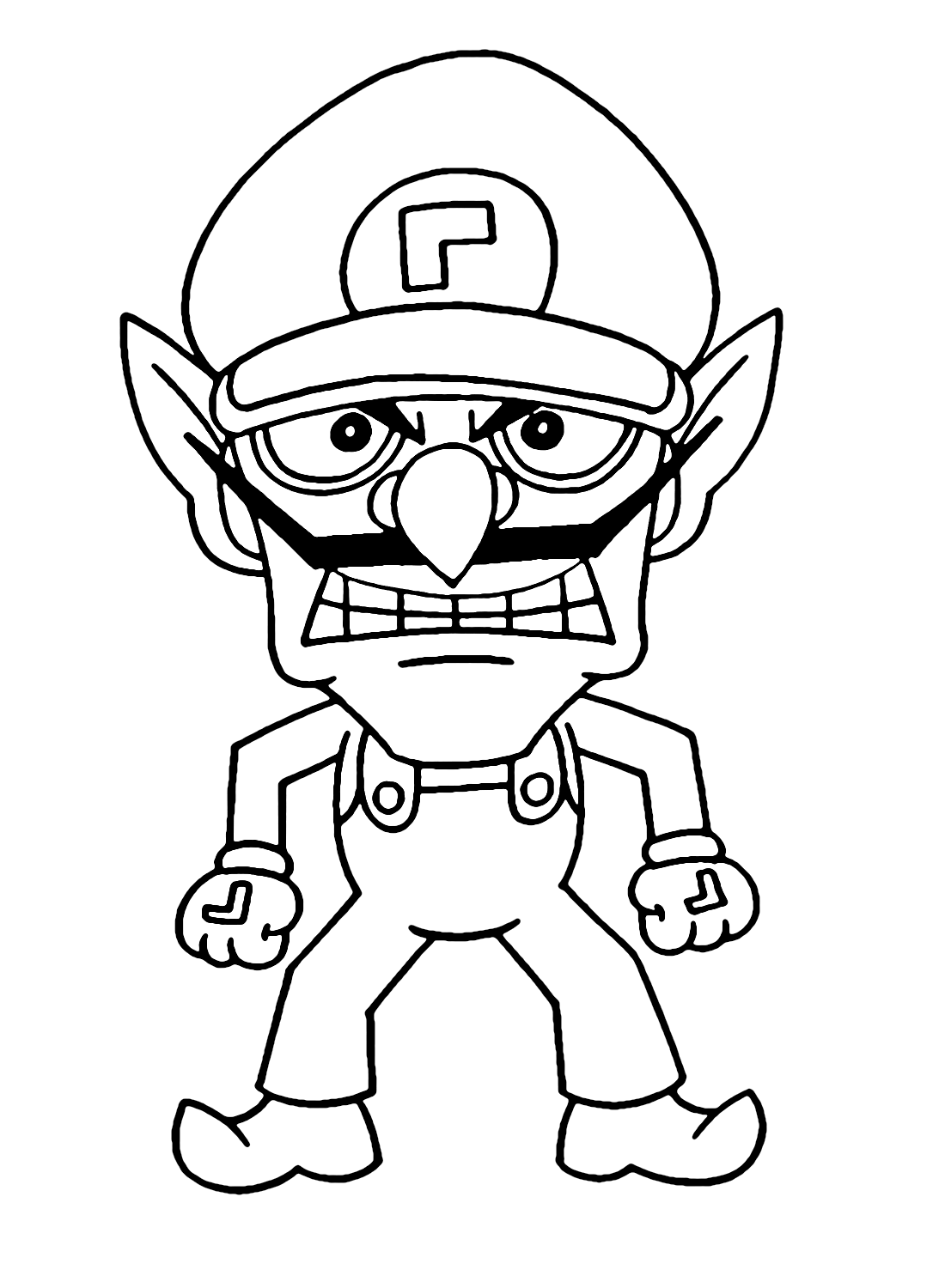 Waluigi coloring pages printable for free download