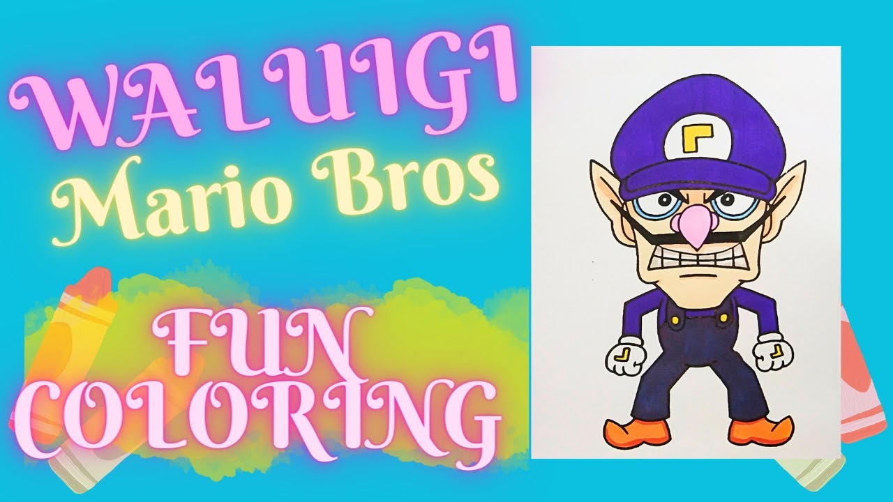 Mario bros waluigi fun coloring
