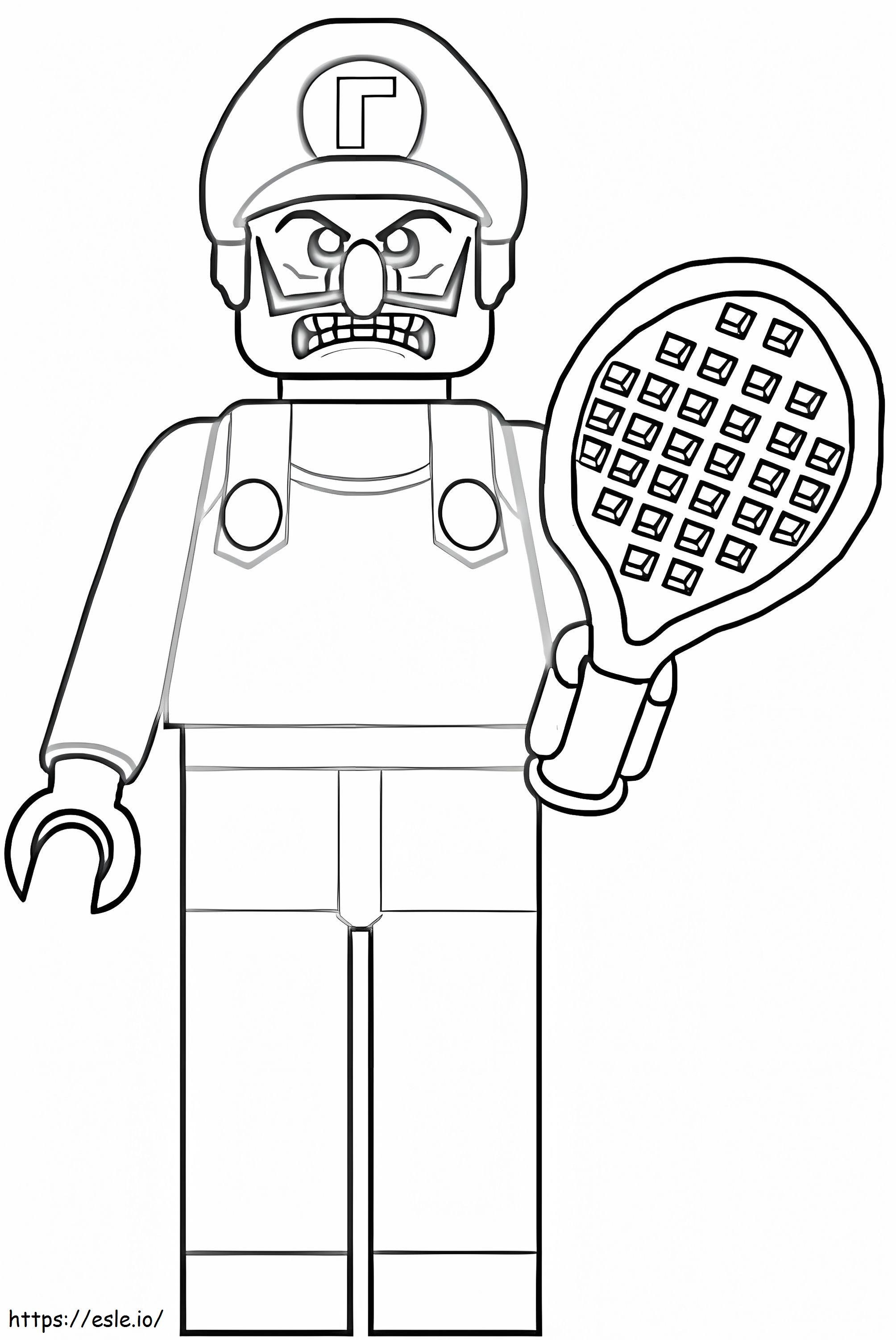 Lego waluigi coloring page