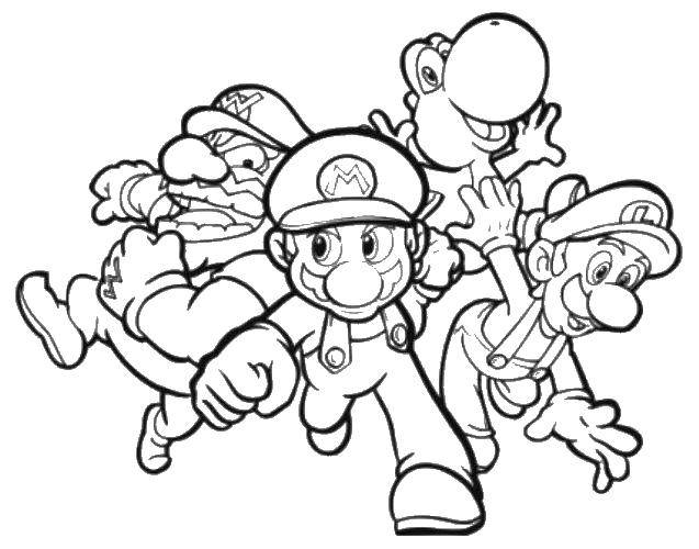 Online coloring pages coloring page super mario game download print coloring page